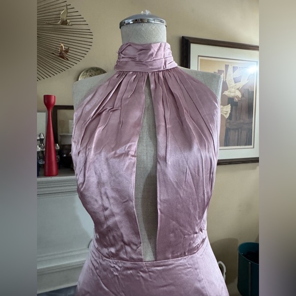 Lovers And Friends Bridgette Gown Pink Maxi Dress Satin Revolve Sz S NWT $358 - Picture 5 of 16